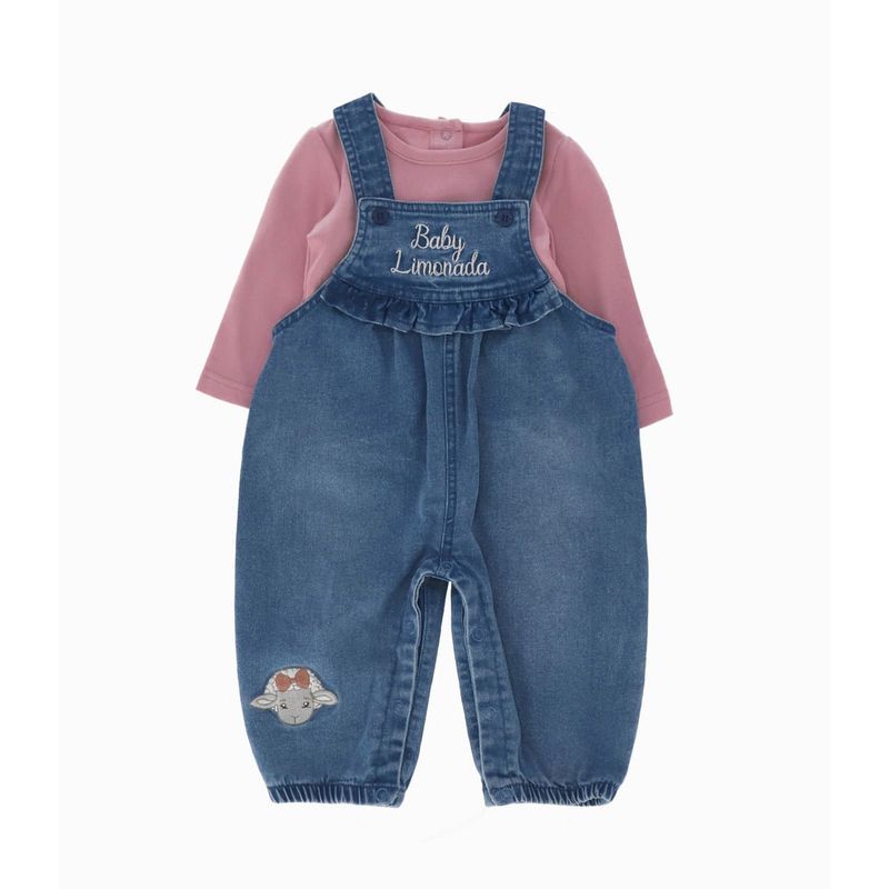 LIMONADA - Jardinera recién nacida denim celeste Limonada