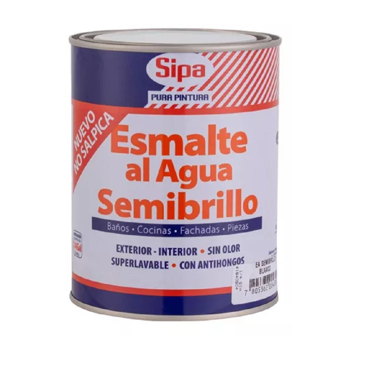 SIPA - ESMALTE AL AGUA SEMIBRILLO BLANCO SIPA GL.