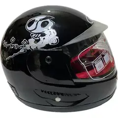 GENERICO - Casco de moto para niños de 3 a 12 años color negro