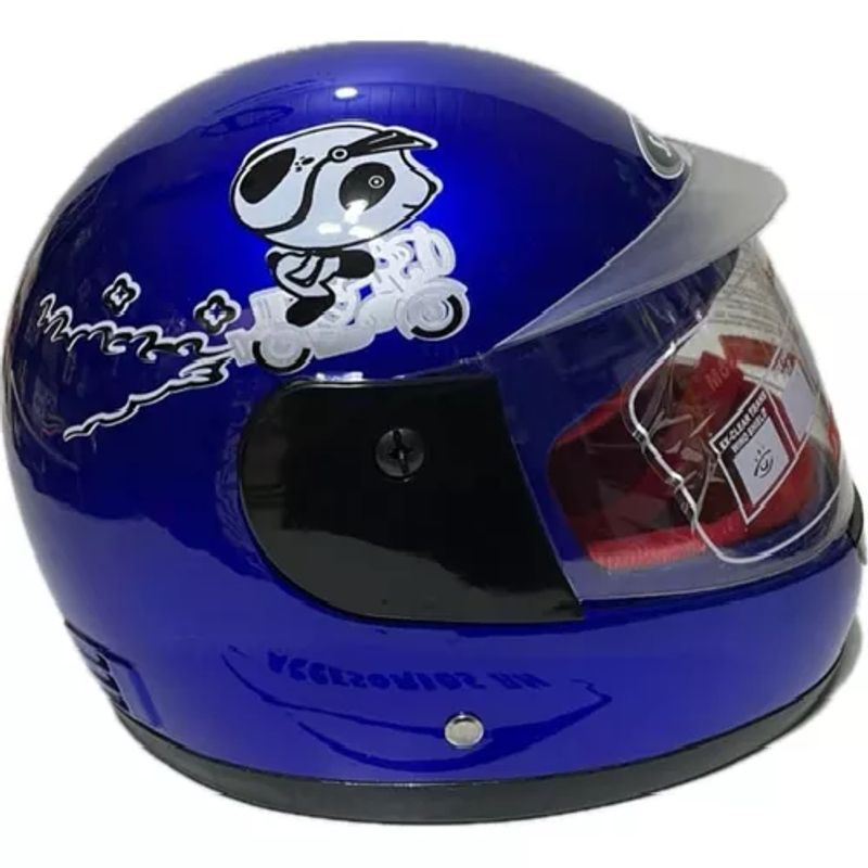 GENERICO - Casco de moto para niños de 3 a 12 años color azul