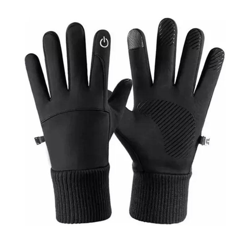 GENERICO - Guantes impermeables térmicos de moto talla L color negro