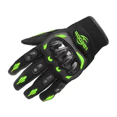 GENERICO - Guantes moto protección invierno impermeables talla L verde