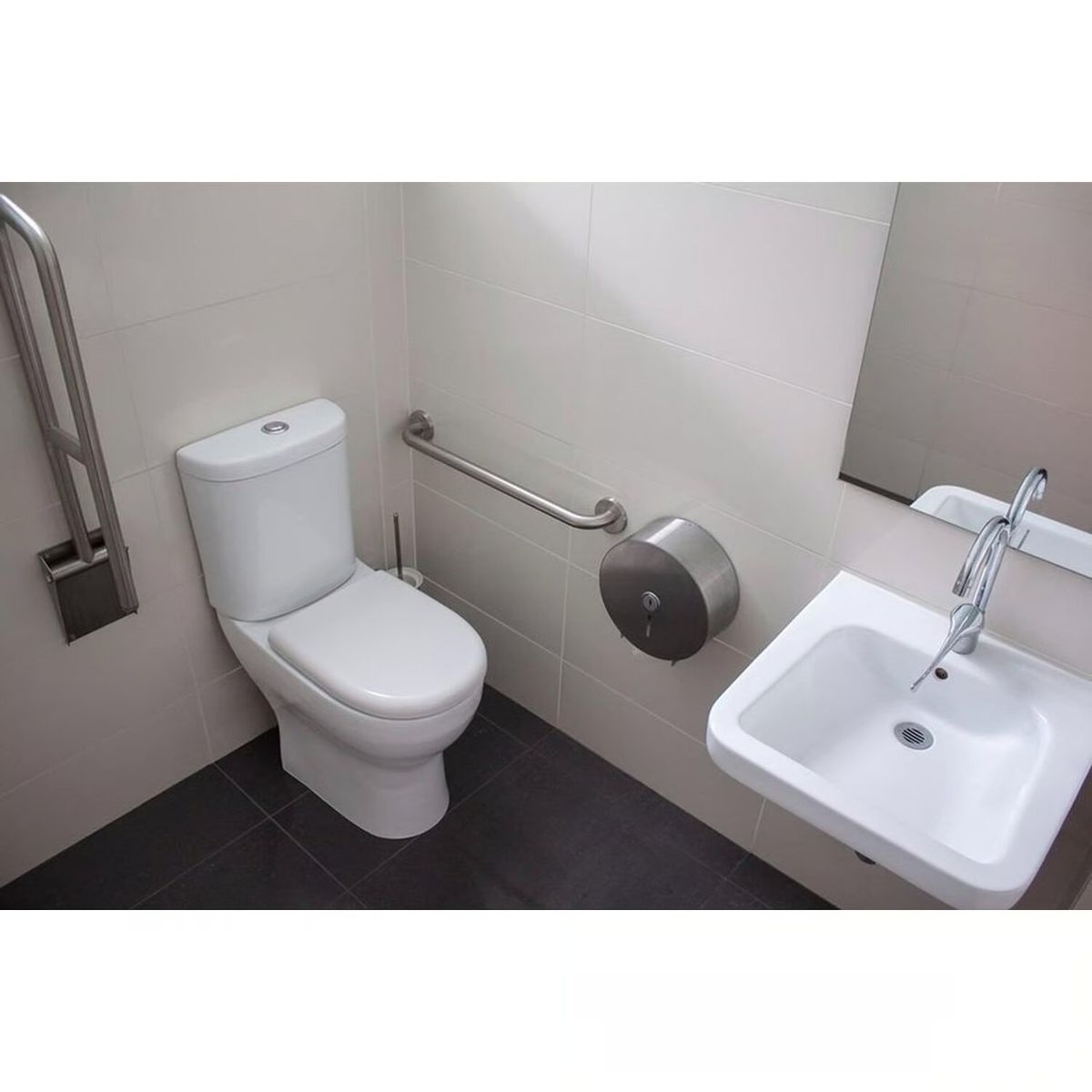 GENERICO - Dispensador De Papel Higiénico Acero Inoxidable Con Llave
