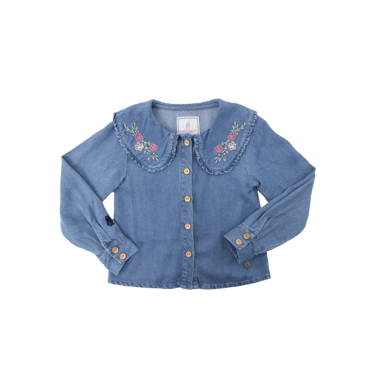 HUSH PUPPIES - Blusa Manga Larga Matilda Niña Azul HUSH PUPPIES