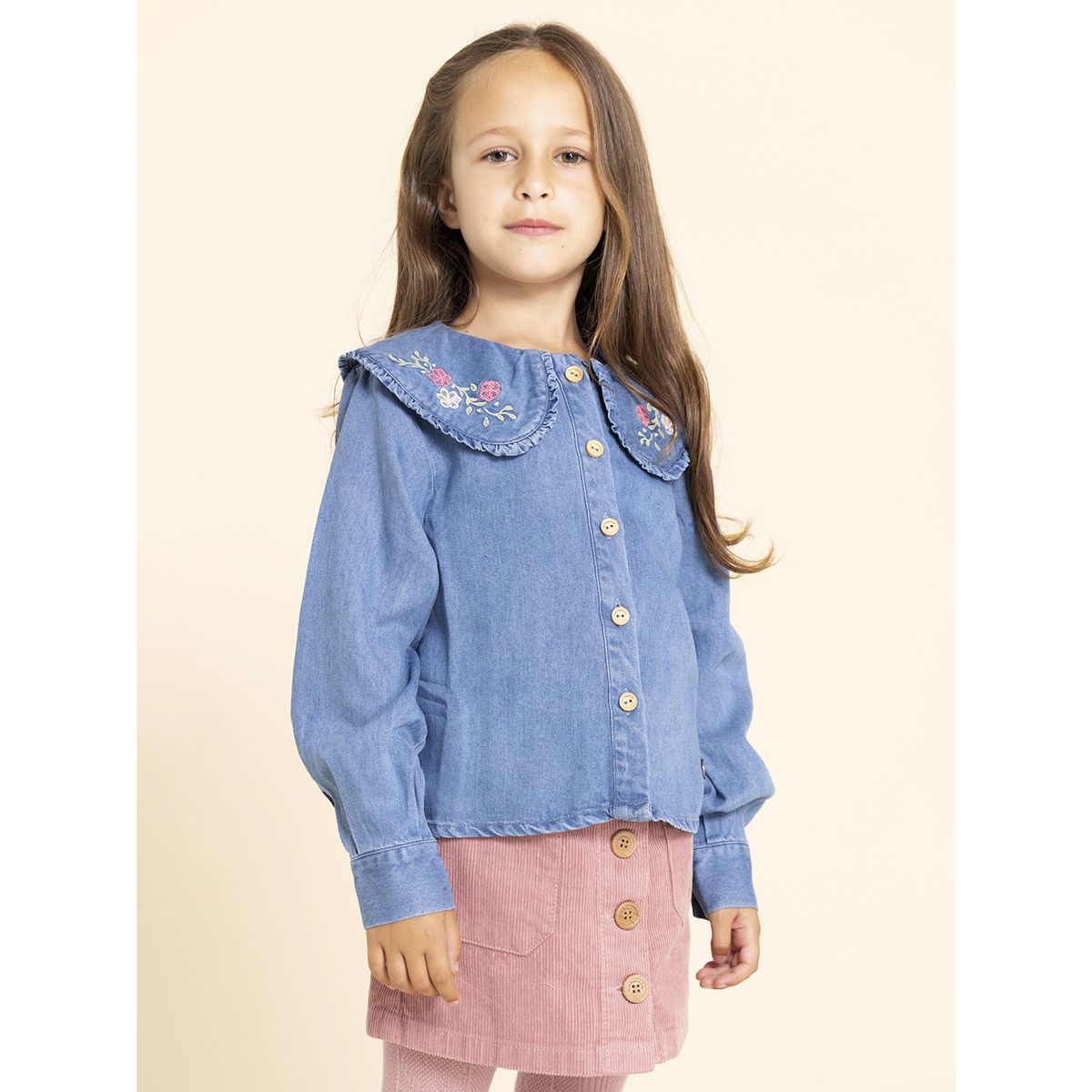 HUSH PUPPIES - Blusa Manga Larga Matilda Niña Azul HUSH PUPPIES
