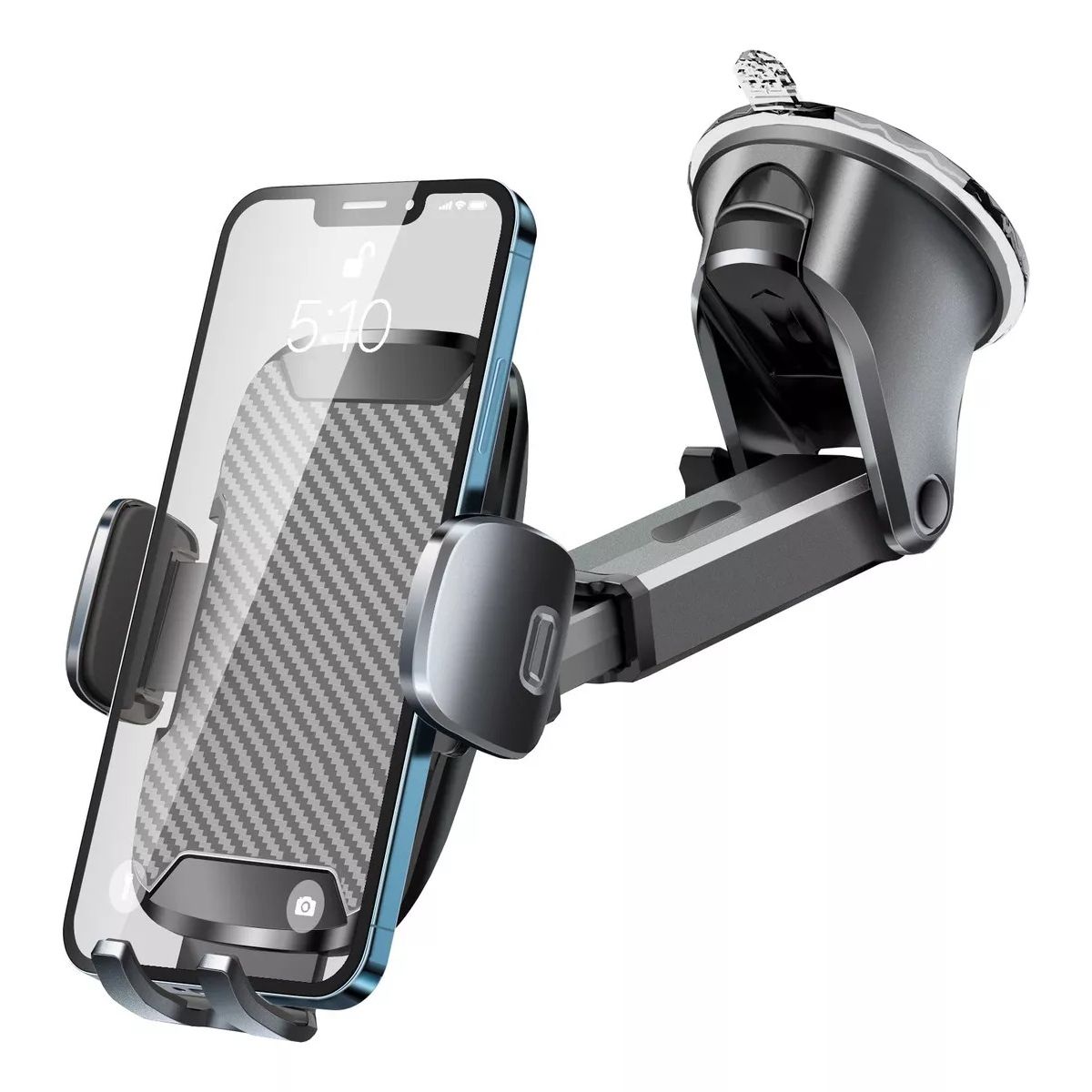 GENERICO - Soporte Base Para Celular Automovil Tablero Vidrio Ventosa Brazo Ajustable