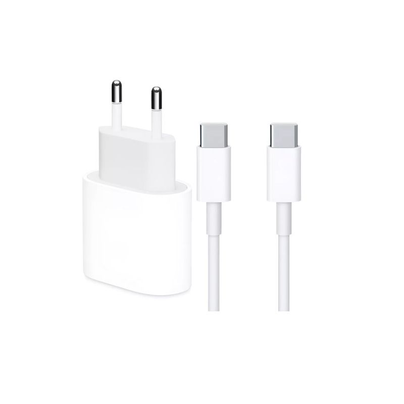 APPLE - Cargador Apple 20W Original + Cable C - C 2mt