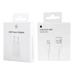 APPLE - Cargador Adaptador Usb 5w + Cable Lightning 2 Mt