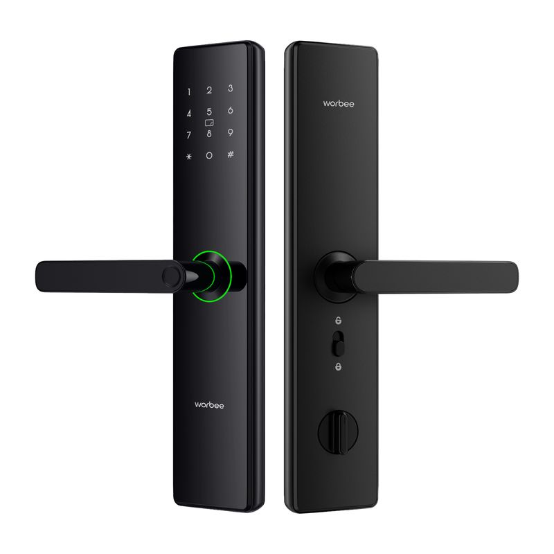 WORBEE - Cerradura Premium Inteligente L15 Huella Clave Alexa Google
