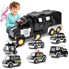 KOKILA - Coche de juguete de almacenamiento 7 en 1 - Negro