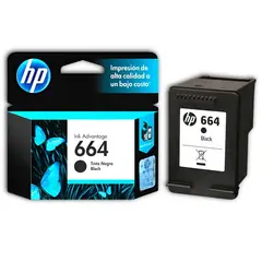 HP - Tinta 664 Negra Cartridge Original F6V29AL Black 2ML