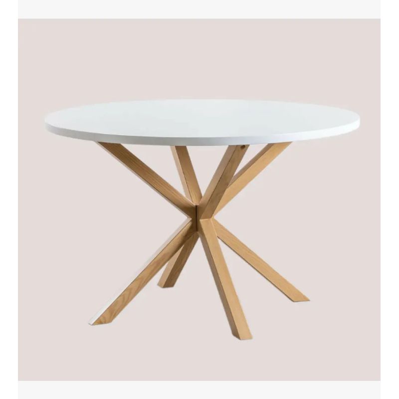CORI CORI - Mesa de Comedor Warwick Melamina Blanco 120cms