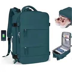 GENERICO - Mochila Viaje Impermeable Avión Aprobado Con Puerto De Carga Nergo