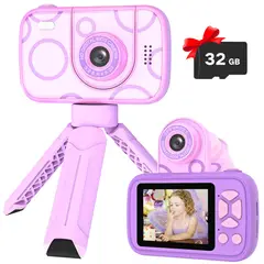 DANWEILE - Adecuad 3a12 añoscámara para niños con lente abatible-Morado