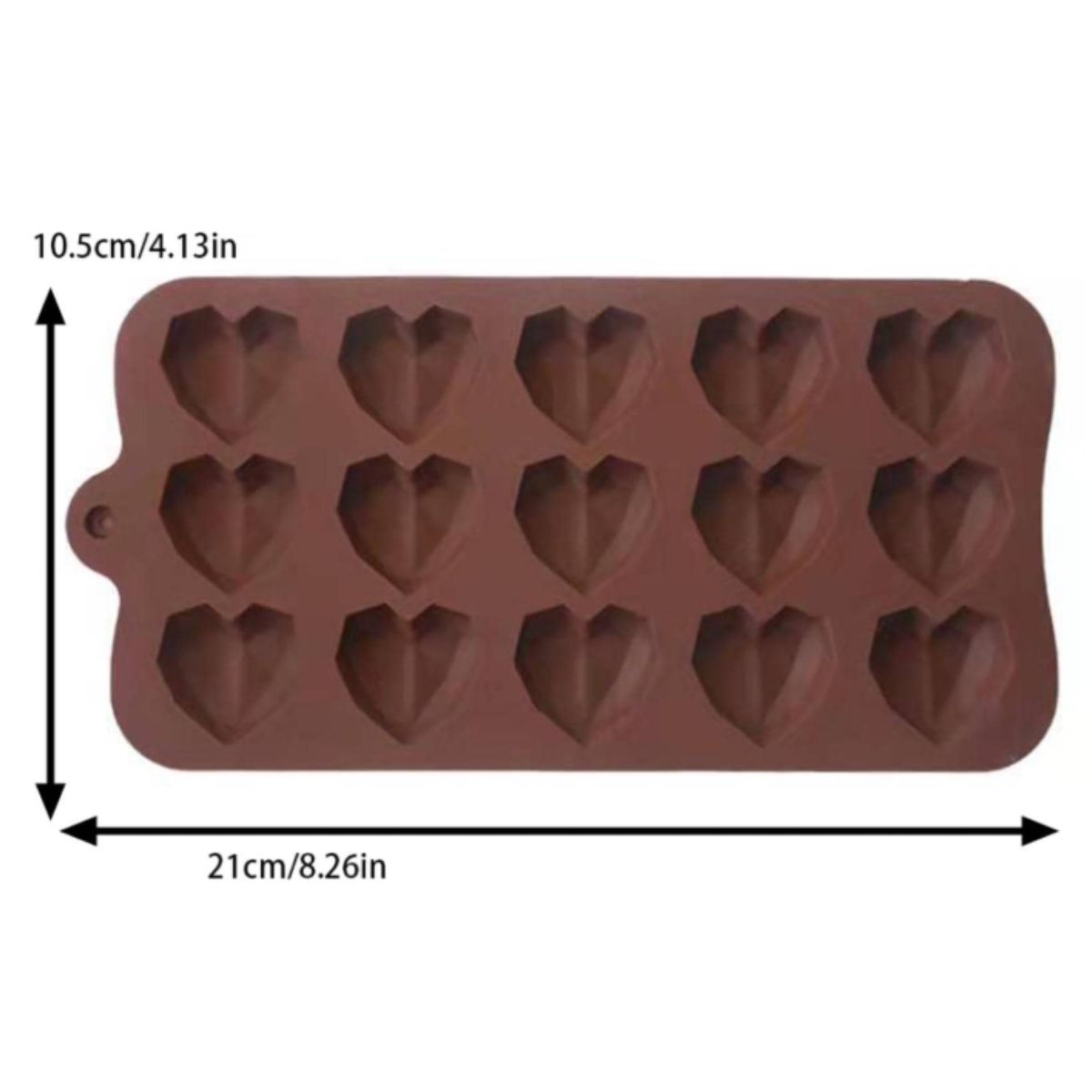 GENERICO - Moldes 15 Espacios Corazones 3D