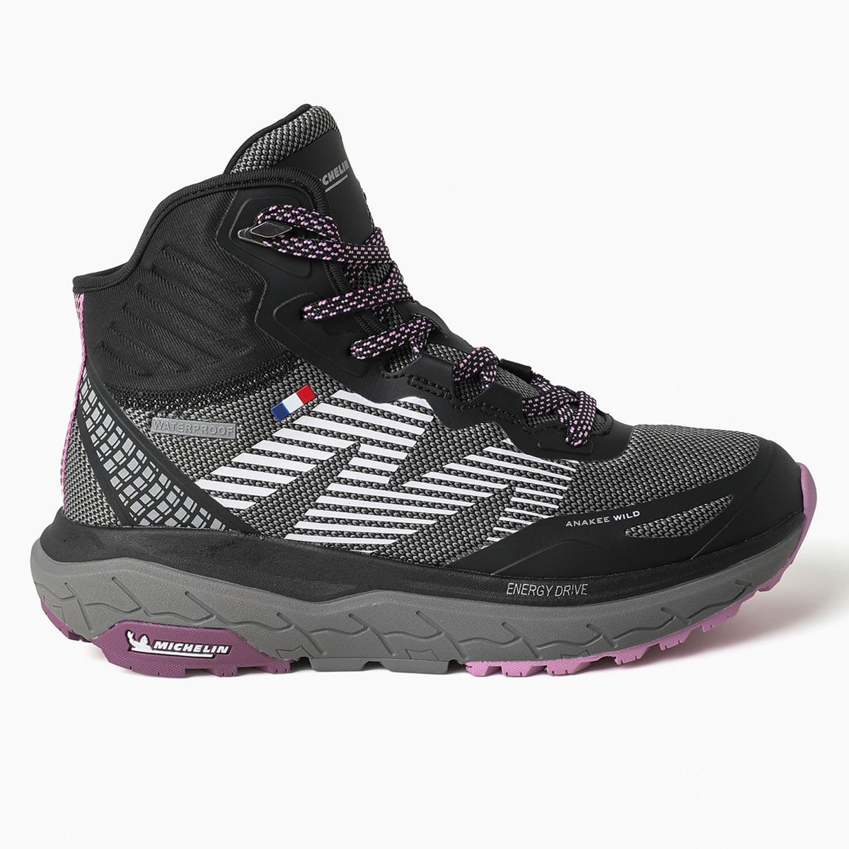 MICHELIN FOOTWEAR - Botín Zapatilla Impermeable Mujer Negro Rosa Michelin Aw06