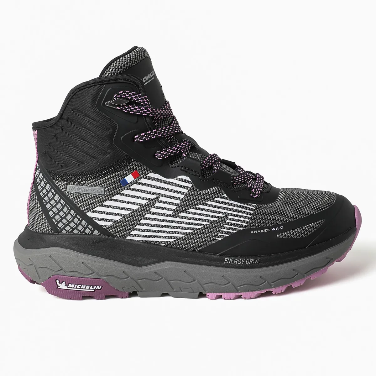 MICHELIN FOOTWEAR - Botín Zapatilla Impermeable Mujer Negro Rosa Michelin Aw06