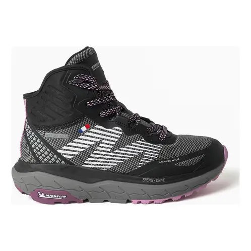 MICHELIN FOOTWEAR - Botín Impermeable Caña Alta Negro Rosa Mujer Michelin Aw06