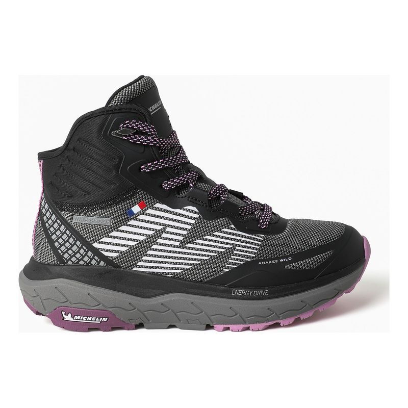 MICHELIN FOOTWEAR - Botín Impermeable Caña Alta Negro Rosa Mujer Michelin Aw06