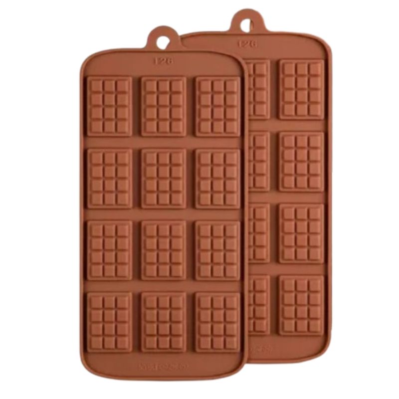 GENERICO - Moldes 12 Espacios Cuadraditos de Chocolate