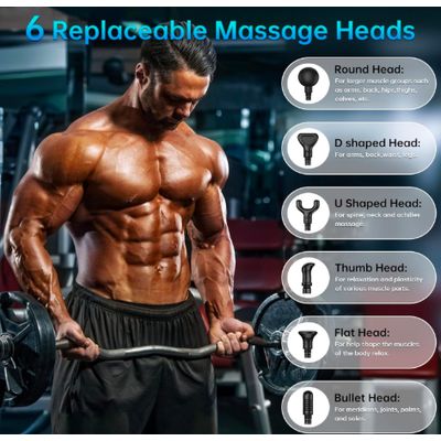 Imagen 2 del producto Pistola de Masaje profesional con 30 Niveles Pantalla LCD.