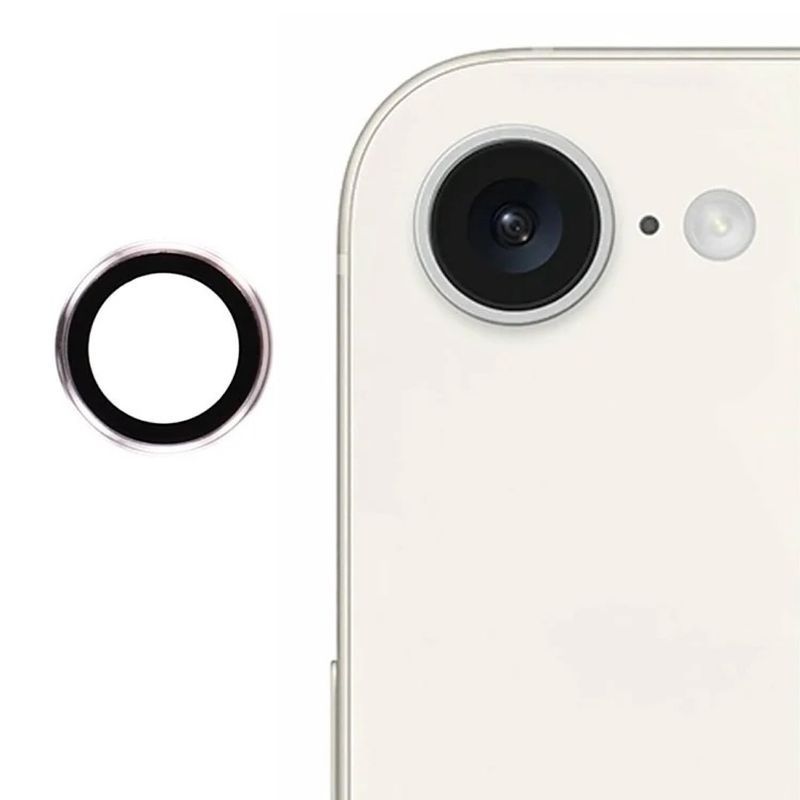 GENERICO - Protector De Lente Para Cámara iPhone 16e - Rosa Claro