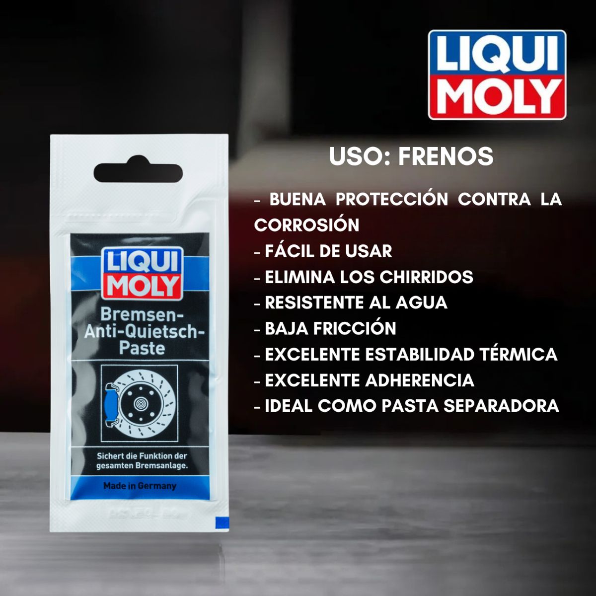 LIQUI MOLY - Pasta Antichirrido Para Frenos Liqui Moly Anti-quietsch 10 g