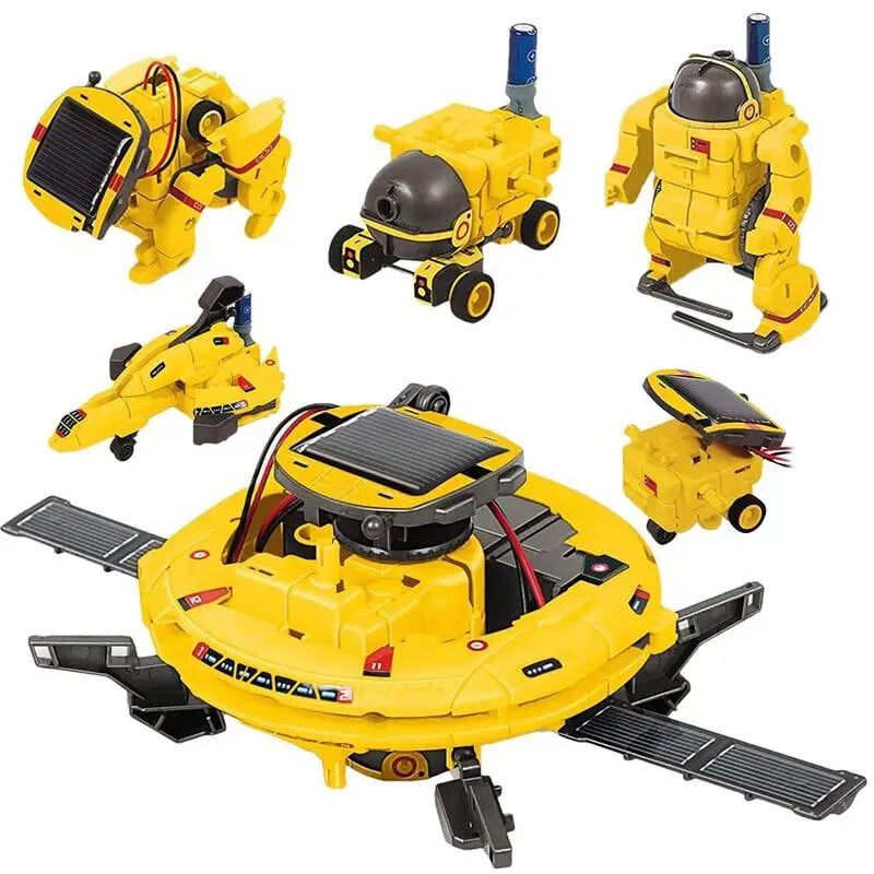 DANWEILE - Proyectos STEM Ation Robots Solar 6 en 1 - amarillo
