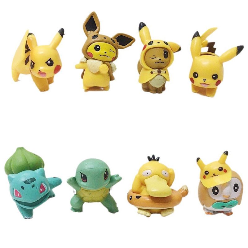 DANWEILE - Pokémon Pikachu Figuras 8 Muñecas Juguetes Modelo Pokémon