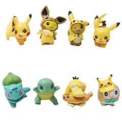 DANWEILE - Pokémon Pikachu Figuras 8 Muñecas Juguetes Modelo Pokémon