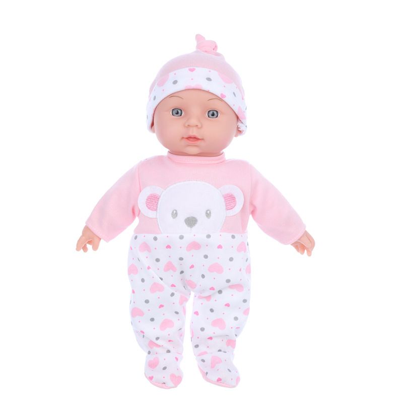 DANWEILE - Bebé Reborn Muñecas Realista Reborn Silicona 30cm - Ropa rosa ojos negro