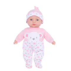 DANWEILE - Bebé Reborn Muñecas Realista Reborn Silicona 30cm - Ropa rosa ojos negro