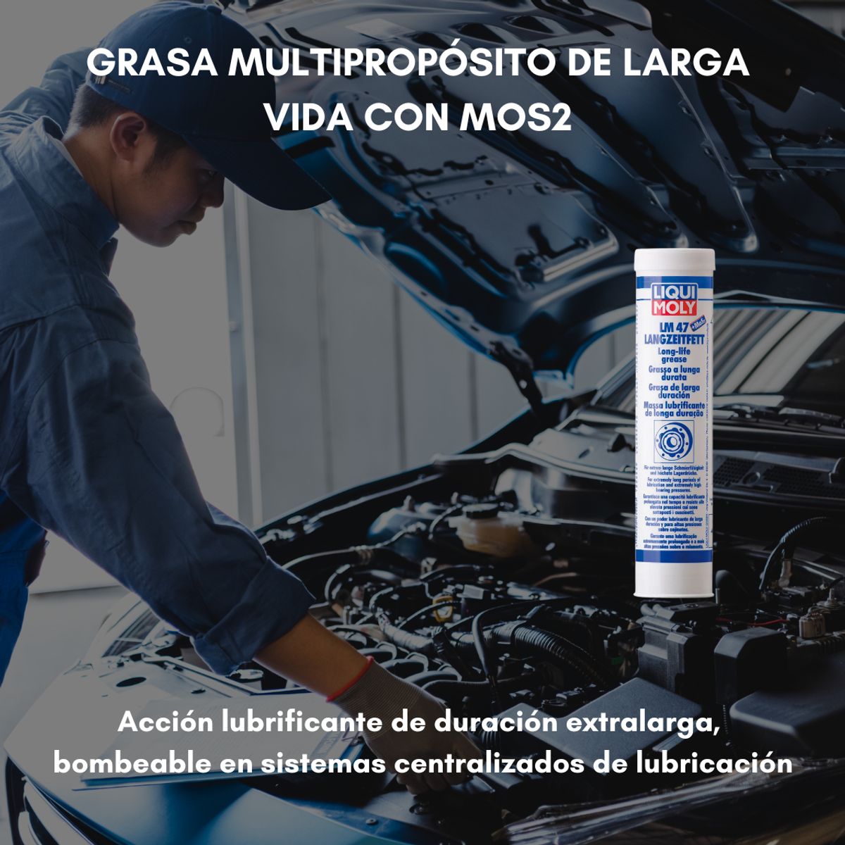 Grasa Larga Duracion Liqui Moly Lm 47 Langzeitfett Mos2 400g, marca LIQUI MOLY - Foto 2
