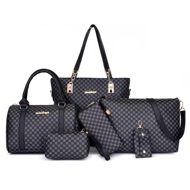 DANWEILE - Bolso de 6 piezas bolso de hombro para mujer negro