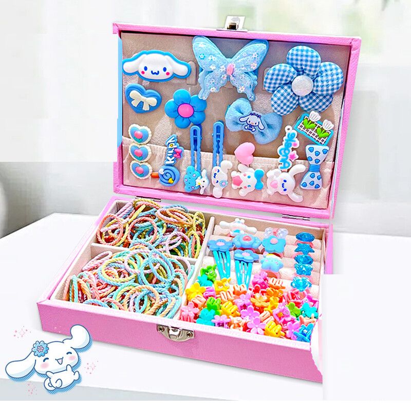 DANWEILE - Set de 156 accesorios para el pelo para niñas - perro canela