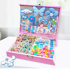 DANWEILE - Set de 156 accesorios para el pelo para niñas - perro canela