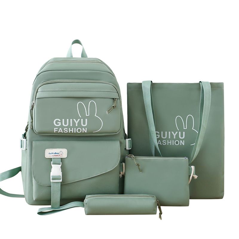 DANWEILE - 4 en 1 Infantil Mochila estudiante Escolar Lonchera Estuche