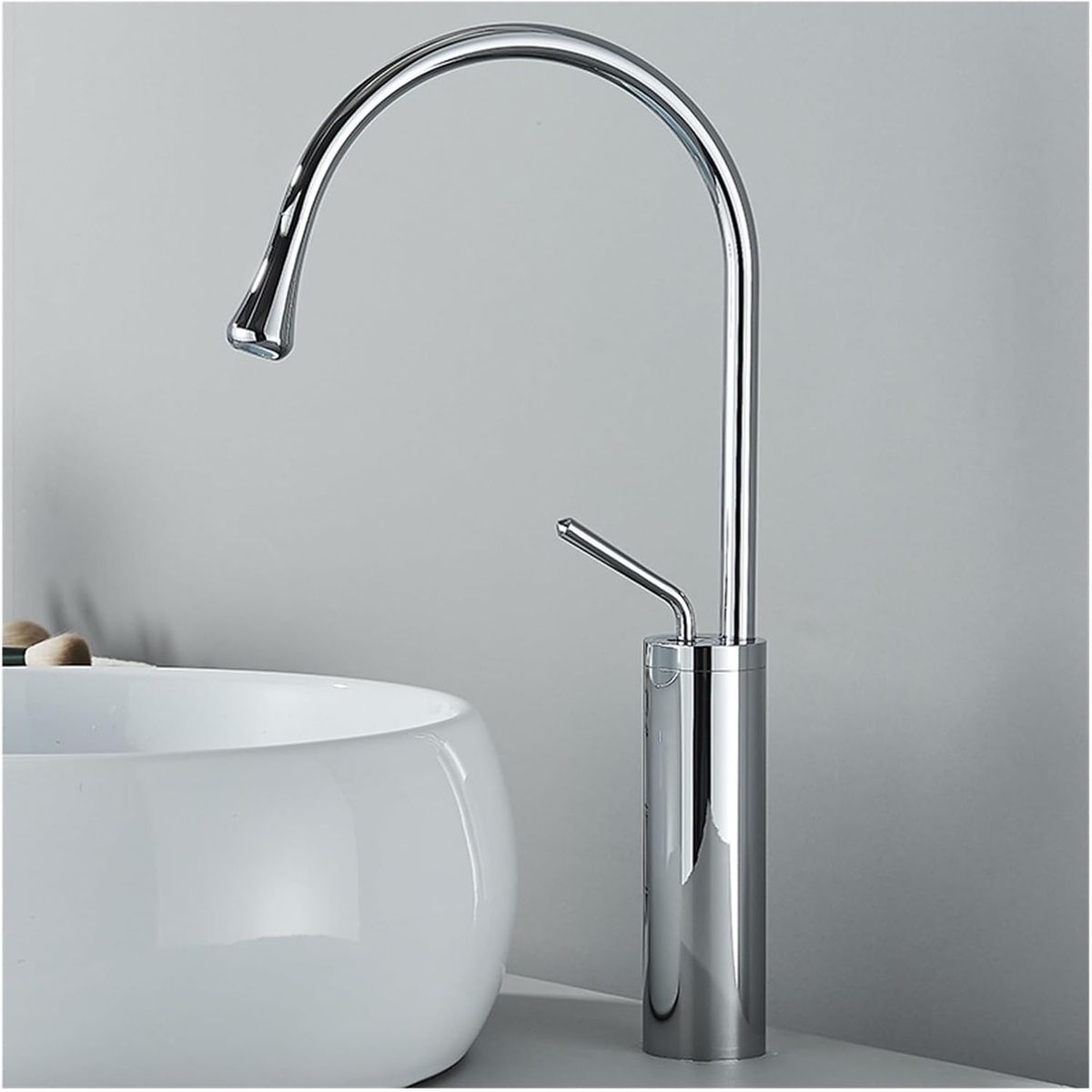 BLUEDREAMER - Grifos de baño de arco alto grifos de lavabo monomando