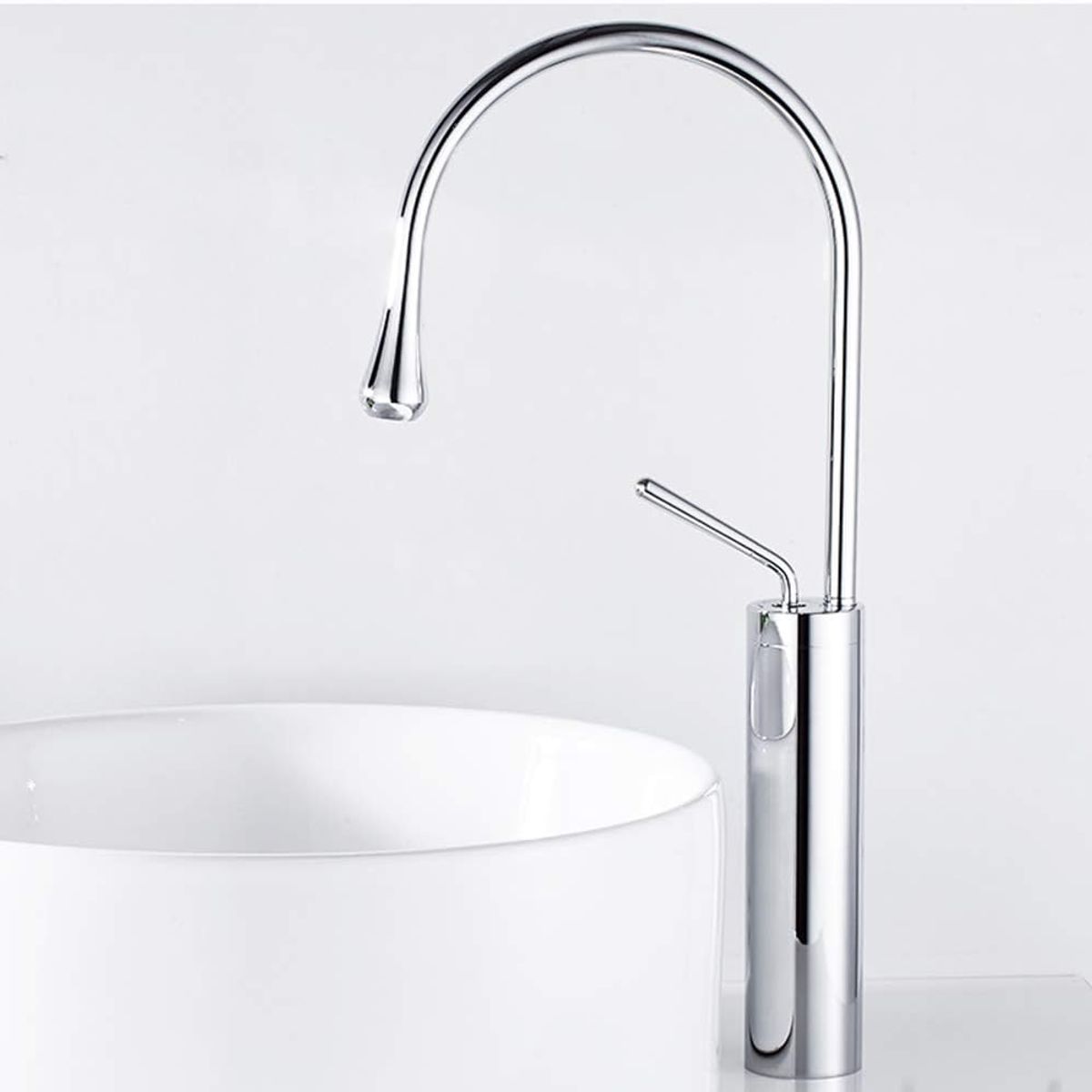 BLUEDREAMER - Grifos de baño de arco alto grifos de lavabo monomando