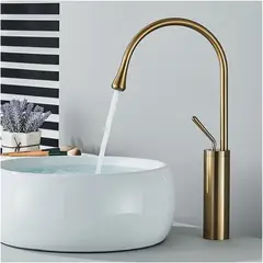 BLUEDREAMER - Grifos de baño de arco alto grifos de lavabo monomando