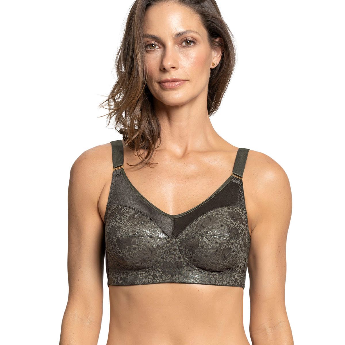 LEONISA - Sostén clásico triangular de máximo cubrimiento 011715 Verde