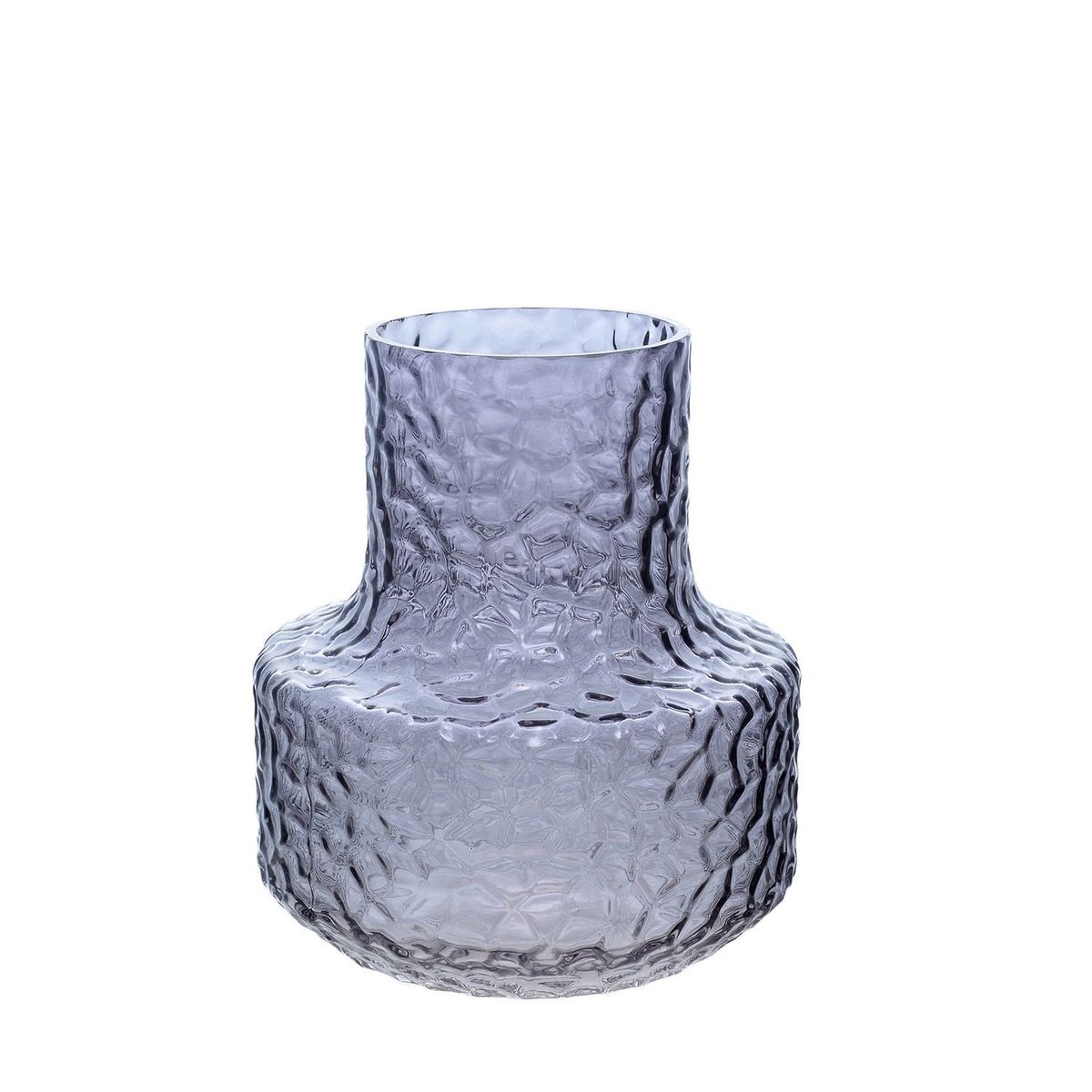 HOME ESSENTIALS - Florero de vidrio gris 18 cm