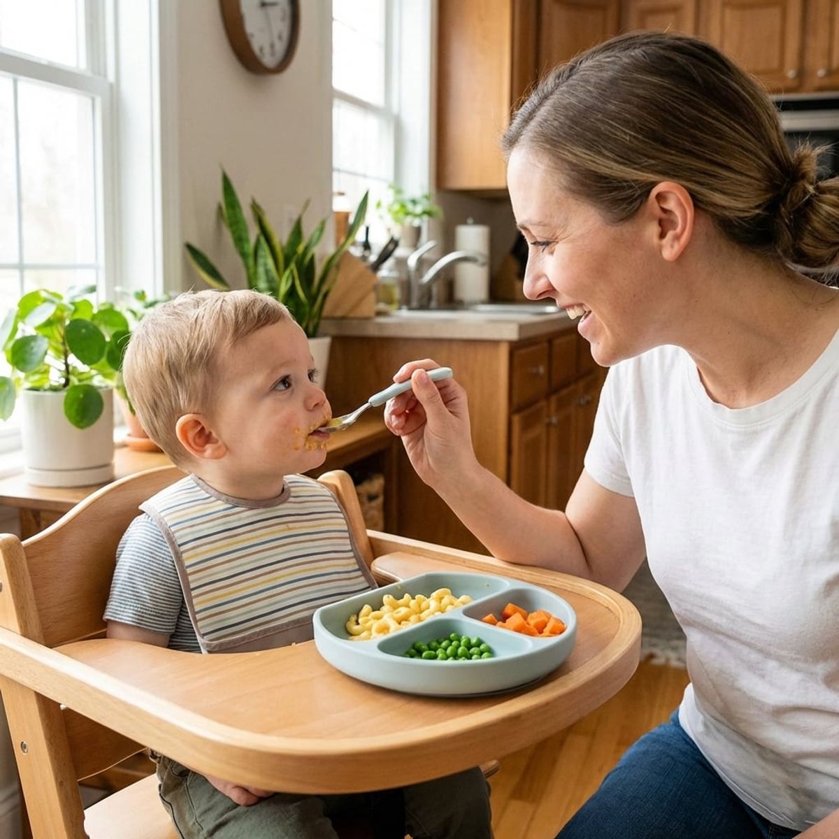 INFANTI - Plato Con Divisiones INFANTI Azul