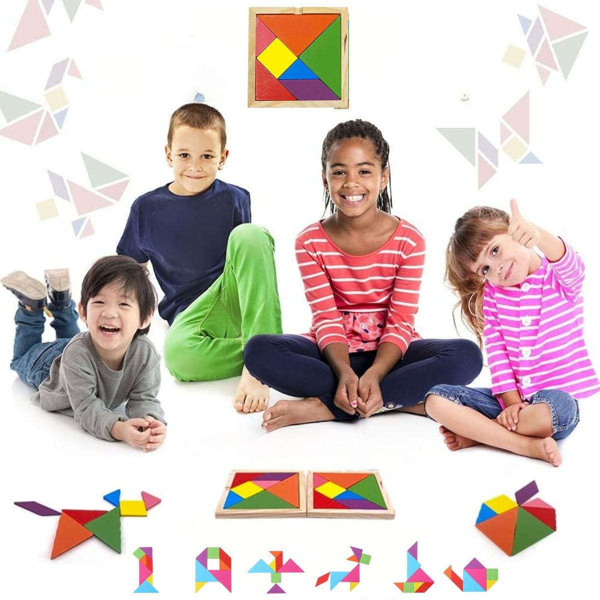 GENERICO - Pack 10 Juguetes Didácticos De Madera Para Niños Montessori