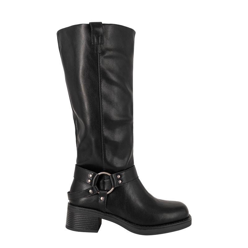 ALQUIMIA - Bota Larga Mujer Biker Negro Jessa Alquimia