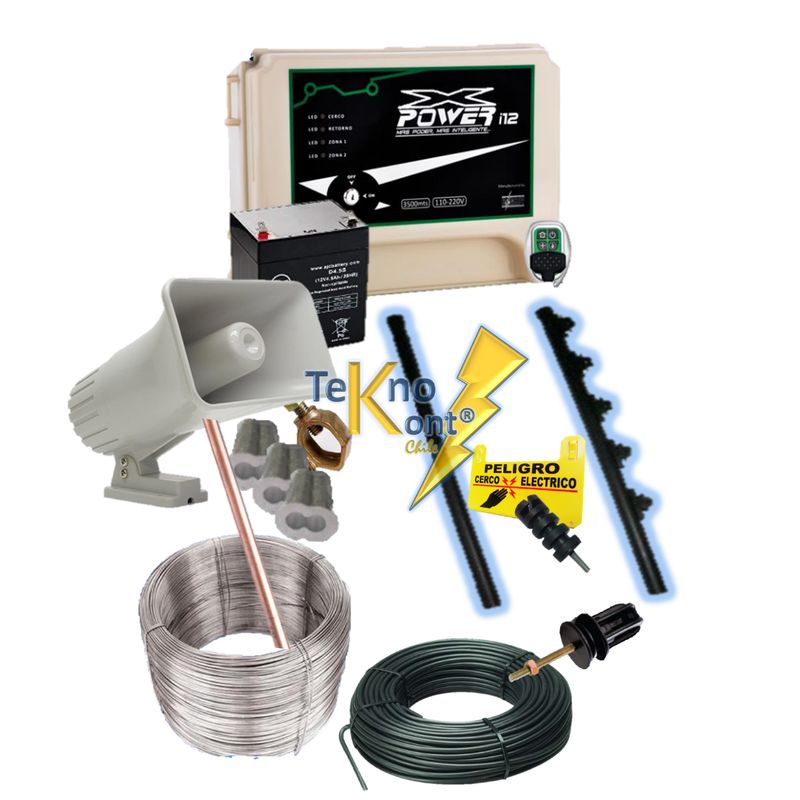 GENERICO - Kit 250 metros Cerco Eléctrico Hagroy I12
