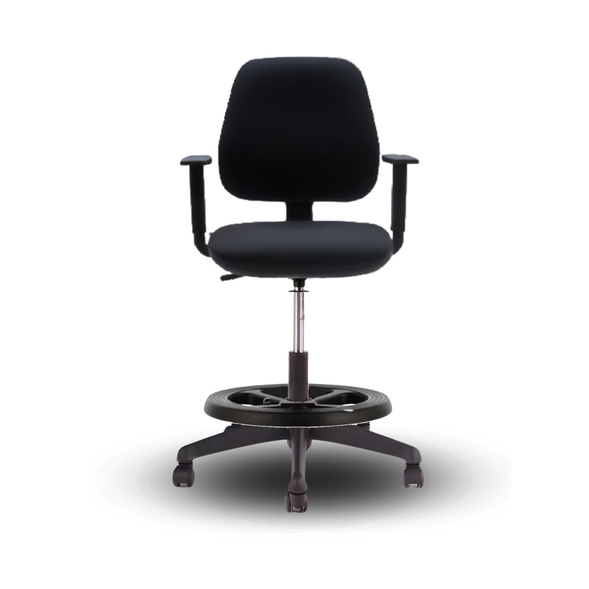 GENERICO - Silla de Cajero Con Brazos y Aro Apoya Pies Rudy CA520