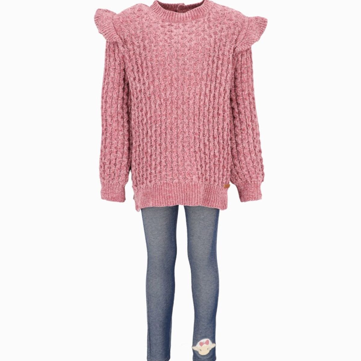 LIMONADA - Conjunto niña tejido burdeo Limonada