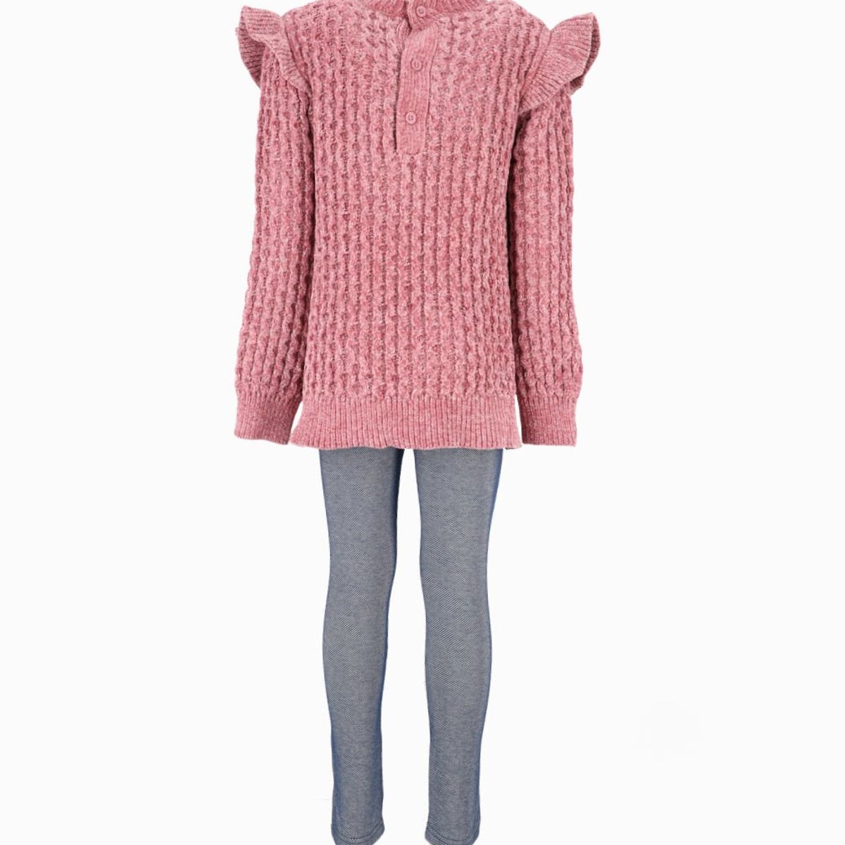 LIMONADA - Conjunto niña tejido burdeo Limonada