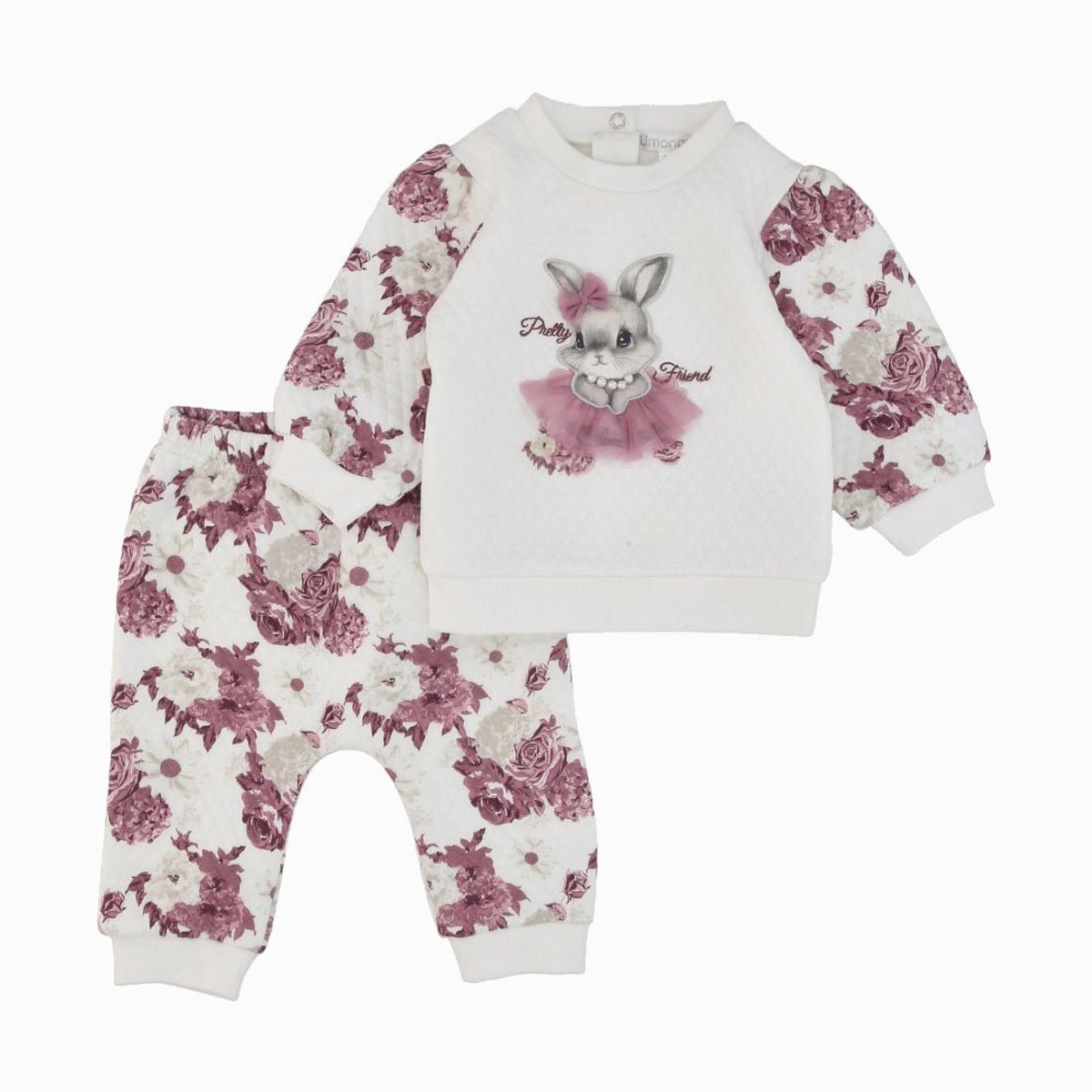 LIMONADA - Buzo recién nacida con conejo palo rosa Limonada